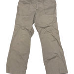 Halogen  Olive Green Pants Flat Front Cropped 100% Cotton Slit Pockets Sz 4 Photo 0