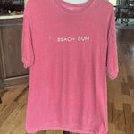 Beach Bum Comfort Colors T Shirt Oversized Large Red Photo 1