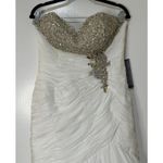 Mac Duggal  Bustier Gown White Beaded Embellishments Size 10 NWT 64330 Wedding Photo 2