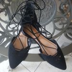 Bamboo  Strappy Suede Black Sandal Size 8.5 Photo 2