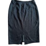 Free People  black polka dot pencil skirt sz large Photo 1