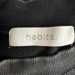 Habits Black Acid Wash Cropped Sweatshirt Size Small Black Photo 2