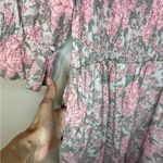 Victoria Dunn Pink floral puff sleeve dress size xs Photo 2