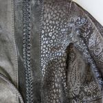 Vintage Suede Leather Patchwork Jacket Thinsulate 80s Western Retro Asymmetrical Black Size XS Photo 3