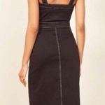 Reformation  Roxanna Black Denim Dress Photo 5