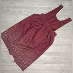 Vintage 1950s floral print Angelica apron / dress button strap home maker OS Red Photo 10