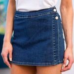 Judy Blue  | Size 2XL Denim Jean Mini Pencil Wrap Skirt in‎ Blue Skort Photo 0