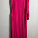 Oh My Gauze! Cold Shoulder Maxi Dress Women's 1X Pink Slit Beach Coastal Travel Photo 11