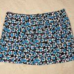 Future Collective Black & Blue Floral Linen Wrap Skirt 14 EUC Photo 0