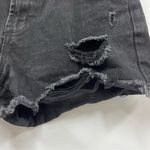 Refuge  Distressed Shorts Raw Hem Black Jean Denim Short Chelsea Size 7 Punk rock Photo 2