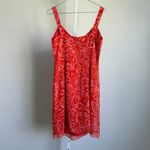 Anna Sui Anna Sui for Anthropologie Red Floral Print Silk Dress Size 6 Photo 5