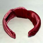 Velvet Knotted Headband Burgundy Pink Photo 1