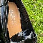 Rouge Helium Women's Size 7 Chunky Heels Black Patent Leather Slip On Shoes Photo 3