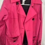 Chico's  Fuchsia Pink Pea. Lightweight Jacket SZ 1 EUC Photo 3