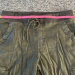 NWT Level99 Linen and stencil Jogger Pants Sz L Green Size L Photo 3