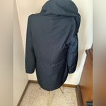 Abercrombie & Fitch Abercrombie blue poly filled winter coat with faux fur hood lining size M Photo 9