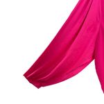 Torrid  5 hot pink blouse popover v-neck silky plus office going out colorful 5X Photo 2