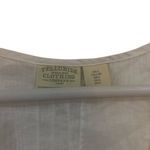 Telluride clothing company 100% linen tank blouse large button White Photo 3