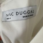 Mac Duggal  Ivory Jumpsuit with Feather Accents Photo 4
