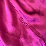 La Senza Slip Mini Magenta Satin Adjustable Spaghetti Strap Built in Bra Small Photo 2