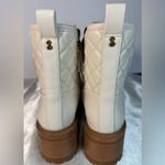 Sam & Libby  Quilted Lace-Up Boots - Cream and Brown Photo 3