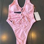 NWT: CHYRII Cutout Lace Up Backless High Cut One Piece Swimsuit (s) Pink Photo 1