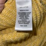 EXPRESS Yellow 3/4 Sleeve Loose Fitting V-Neck Herringbone Round Hem Sweater XS Photo 9