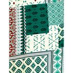 CCC Bohemian Style Patchwork Cape Lightweight Sheer Fabric Elegant Turquoise Whi Green Size XL Photo 7