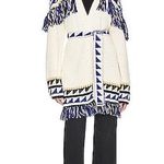Mother The Fringe Cardigan Sweater The Tassel Is Worth The Hassel Size Small Blue Photo 1