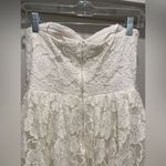 B Darlin B. Darlin White Floral Crochet Lace Overlay Strapless Fit & Flare Mini Dress Photo 4