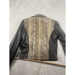 Harley Davidson Limited Edition Leather Moto Jacket Black & Python Snakeskin SW Photo 7