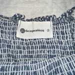 Impeccable Pig Blue And White Ruffle Top Photo 1
