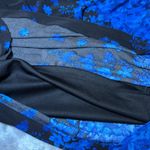 CHAPS  Ruched Long Sleeve Sheath Dress Womens XL Blue Black Floral Party Dressy Photo 10