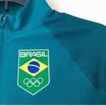 Nike Brazil Soccer Training Jacket Womens XS Teal Zip Up Photo 2