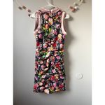 Nicole Miller Collection Floral Zip Front Ruched Mini Dress - RARE Photo 5