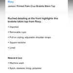 Roxy  NWT Palm Cruz bralette bikini top + side twist hipser bikini bottoms S Photo 8