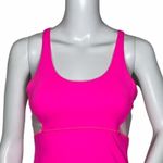 Athleta  Shirt Womens XSmall Start Up Bright Pink White Mesh Strappy Athleisure‎ Photo 3