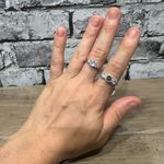 EUC Ring Set Yellow & Blue Stone 925 Sterling Silver Size 7 & 8 Photo 5