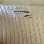 Anthropologie Ribbed Button Front Flutter Sleeve Knit Sweater Tank in Ivory Lg Photo 5