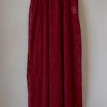 Vintage 70's Red Lace Donna Richard for Gilligan & O'Malley Nightgown Dress Size M Photo 0