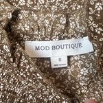 Mod Boutique  Women's Small Brown Floral Long Sleeve Blouse cottagecore chiccore Photo 4