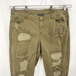 Lane Bryant  Plus Size 20 Jeans Olive‎ Green Patchwork Distressed Skinny 105 Photo 3