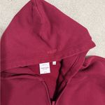 Aritzia Cozy Fleece Perfect Zip Hoodie size L sumac burgundy Photo 4
