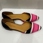 Talbots  Women's Pointed Toe Flats Pink Navy White Stripe D'Orsay Shoes Size 7M Photo 1