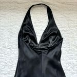 Laundry by Design Vintage Satin Halter Maxi Gown Slip Dress 6 Black 90s Y2K Old Money Red Carpet Photo 15