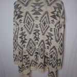 Pink republic  XL Aztec Pocketed Gray Creme Cardigan Photo 4