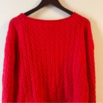 Aeropostale  Red Textured Cable knit Pullover Sweater Soft Plush NEW Size Small Photo 7