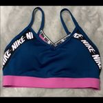 Nike The Indy Sports Bra in teal and pink Photo 4