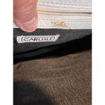 Carlisle Black & White Patent Leather Clutch w/Gold Hardware and Buckle Detail Black Photo 6