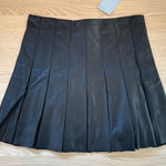 Antonio Melani “Maddie” Pleated Black Leather Mini Skirt, Size 8, NWT Photo 0